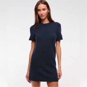 Abercrombie & Fitch Madeline Mini Sweater dress- Navy